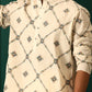 trueBrowns Men's Ivory Rhombus Cotton Kurta | Swadesiicart