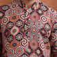 trueBrowns Men's Rust Geometric Printed Kurta | Swadesiicart
