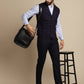 Even Apparels Men's Blue Waistcoat with Notched Lapel | Swadesiicart