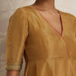 trueBrowns Gold Tissue Flared Anarkali Kurta Set | Swadesiicart