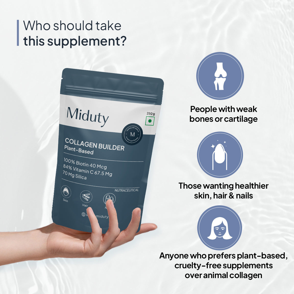 Miduty by Palak Notes Organic Plant Based Collagen | Swadesiicart