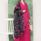 InWeave Women's Magenta Tie Up Kurta Set W Navy Pink Or Dupatta - Swadesiicart