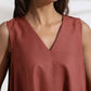 trueBrowns Pink Slub Dress | Swadesiicart