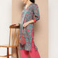 Ahalyaa Women Floral Printed Gotta Patti Floral Crepe Kurta | Swadesiicart