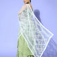 InWeave Women's Green Small Boota Print Strappy Set With Dupatta - Swadesiicart