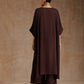 trueBrowns Cola Brown Modal Satin Oversized Kurta Set | Swadesiicart