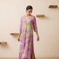 NOZ2TOZ Women's Floral Printed Knee Length V Neck Kurta Set - Swadesiicart