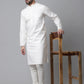 Even Apparels White Pure Cotton Kurta With Band Collar | Swadesiicart