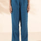 trueBrowns Blue Cotton Dobby Yoke Co-ord Set - Swadesiicart
