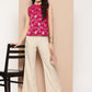 InWeave Women's Fuchsia Brocade Halter Top - Swadesiicart