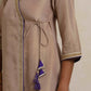 trueBrowns Lilac Tissue Angrakha Kurta Set | Swadesiicart
