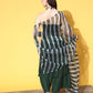 InWeave Women's Green Mirror Work Off Shoulder Kurta Set With Dupatta - Swadesiicart