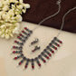 trueBrowns Silver Tone Banjara Necklace Set - Swadesiicart