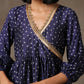trueBrowns Blue Bandhani Printed Silk Co-Ord Set - Swadesiicart