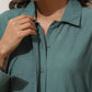 trueBrowns Green Cotton Linen Kurta Pant Set | Swadesiicart