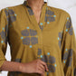 trueBrowns Green Cotton Print Straight Kurta Set | Swadesiicart