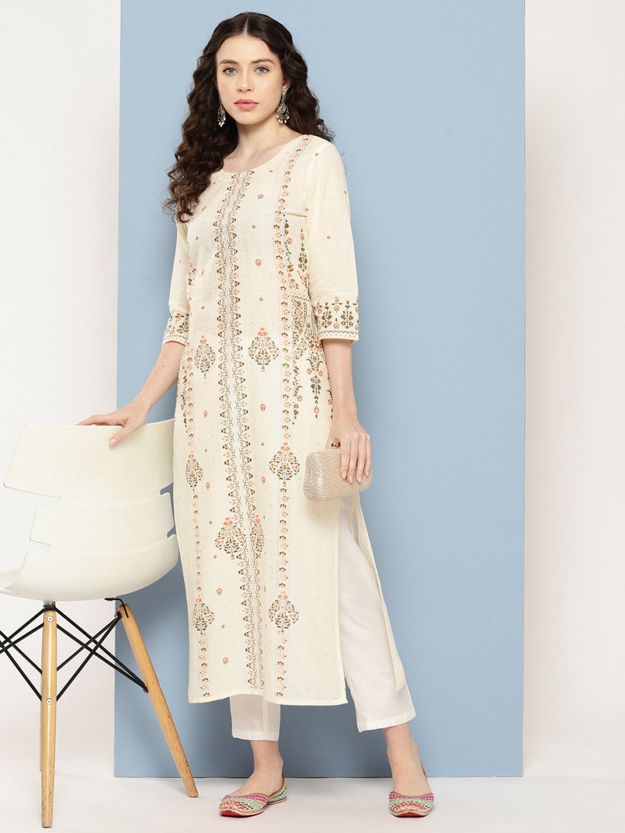 Ahalyaa Women Floral Printed Kurta | Swadesiicart