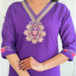 The52 Women's Beautiful Roman Silk Embroidered Straight Kurta with Pant And Dupatta Set - Swadesiicart