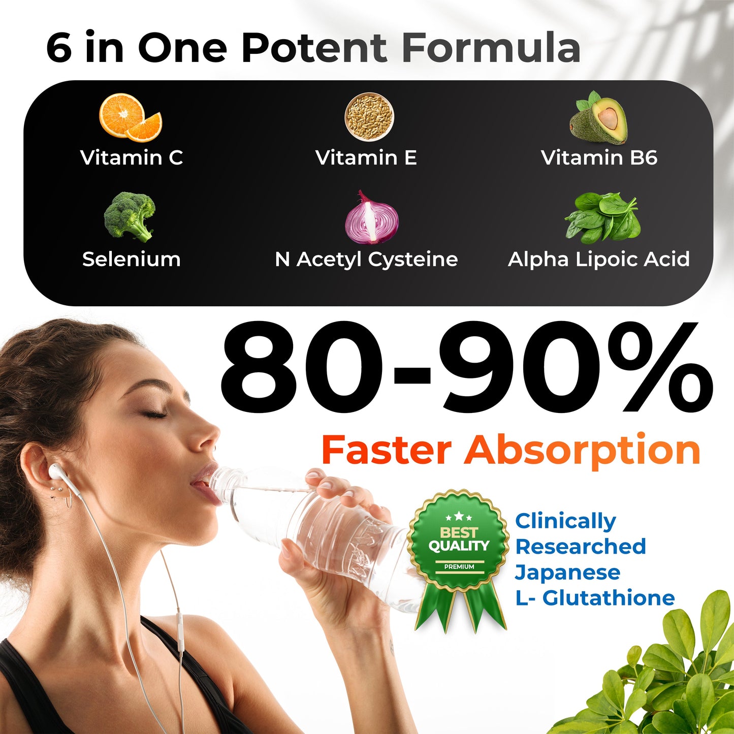 Health Veda Organics L-Glutathione Capsules - Swadesiicart