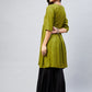 InWeave Women's Olive Short Anarkali Kurta - Swadesiicart