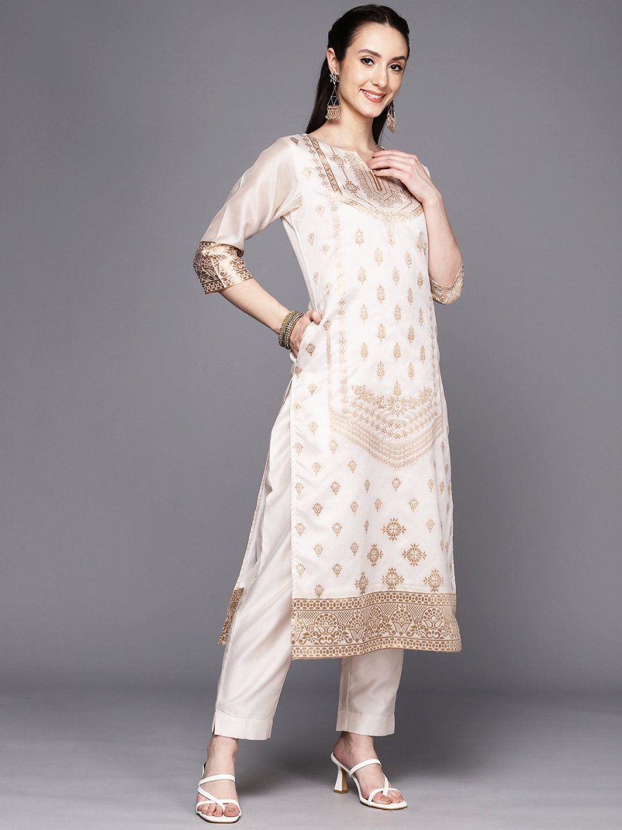 Ahalyaa Woven Design Ethnic Motifs Unstitched Dress Material | Swadesiicart