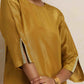 trueBrowns Gold Tissue Kurta Co-ord Set - Swadesiicart