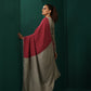 trueBrowns Grey Maroon Silk Ready to Wear Saree | Swadesiicart