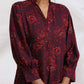 trueBrowns Purple Floral Print Kurta Set | Swadesiicart