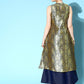 InWeave Women's Blue Banarasi Halter Kurta Set - Swadesiicart