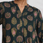trueBrowns Green Foil Print Cotton Kurta Set | Swadesiicart