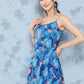 InWeave Women's Blue Pink Japanese Art Strappy Set - Swadesiicart