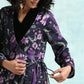 trueBrowns Black Printed Velvet Angrakha Jacket | Swadesiicart