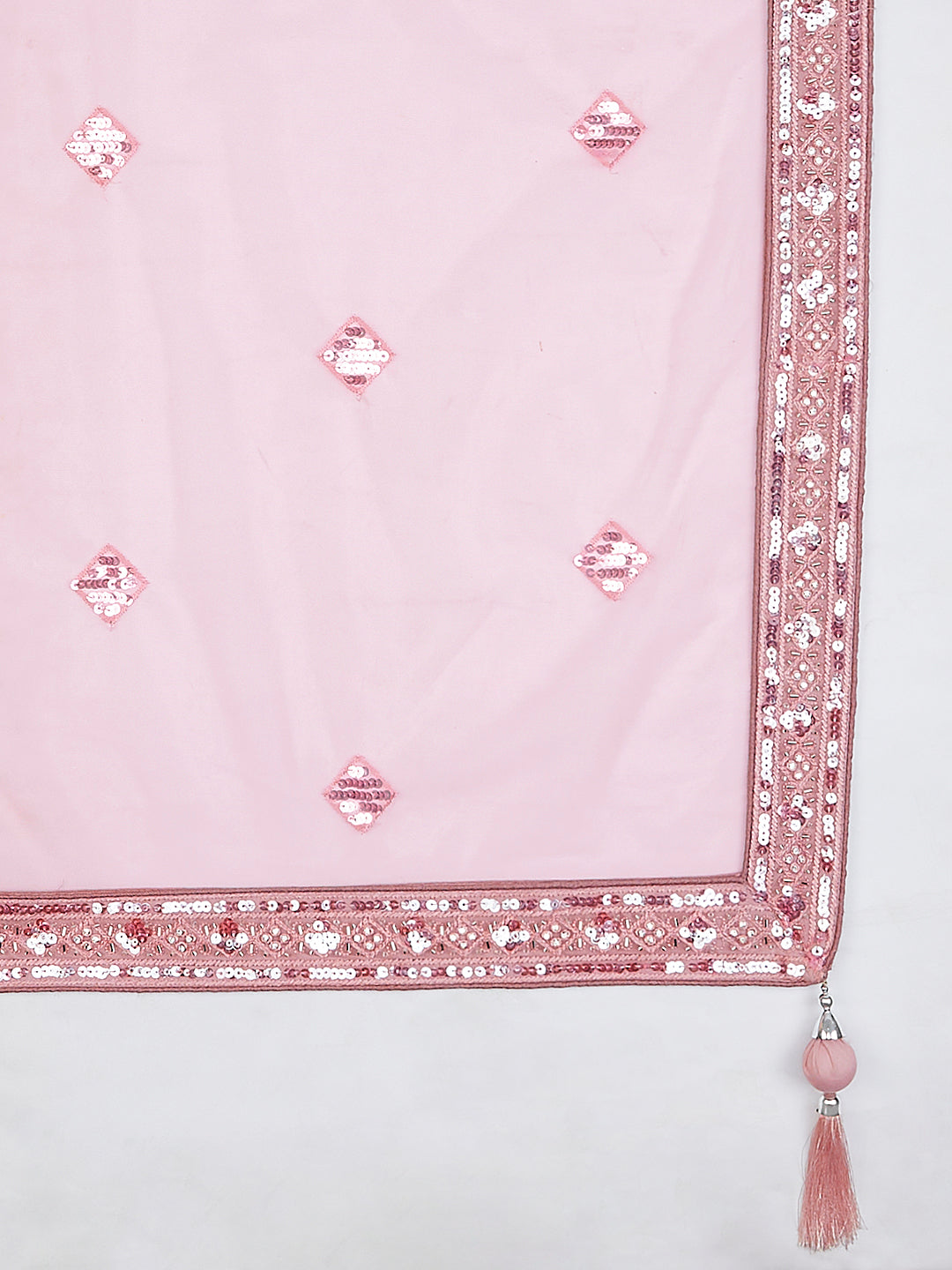 House of Panchhi Pink Net Cutdana, Sequins And Zarkan Embroidery Lehenga Choli & Dupatta | Swadesiicart