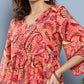 InWeave Women's Camellia V Neck Kurta Set - Swadesiicart