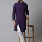 Even Apparels Purple Sherwani Kurta With Asymetrical Cut | Swadesiicart