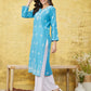 ADA Floral Lucknowi Chikankari Straight Kurta | Swadesiicart
