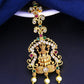 Yellow Chimes Women Gold-Polished White & Red Ad Studded Handcrafted Maang Tikka | Swadesiicart