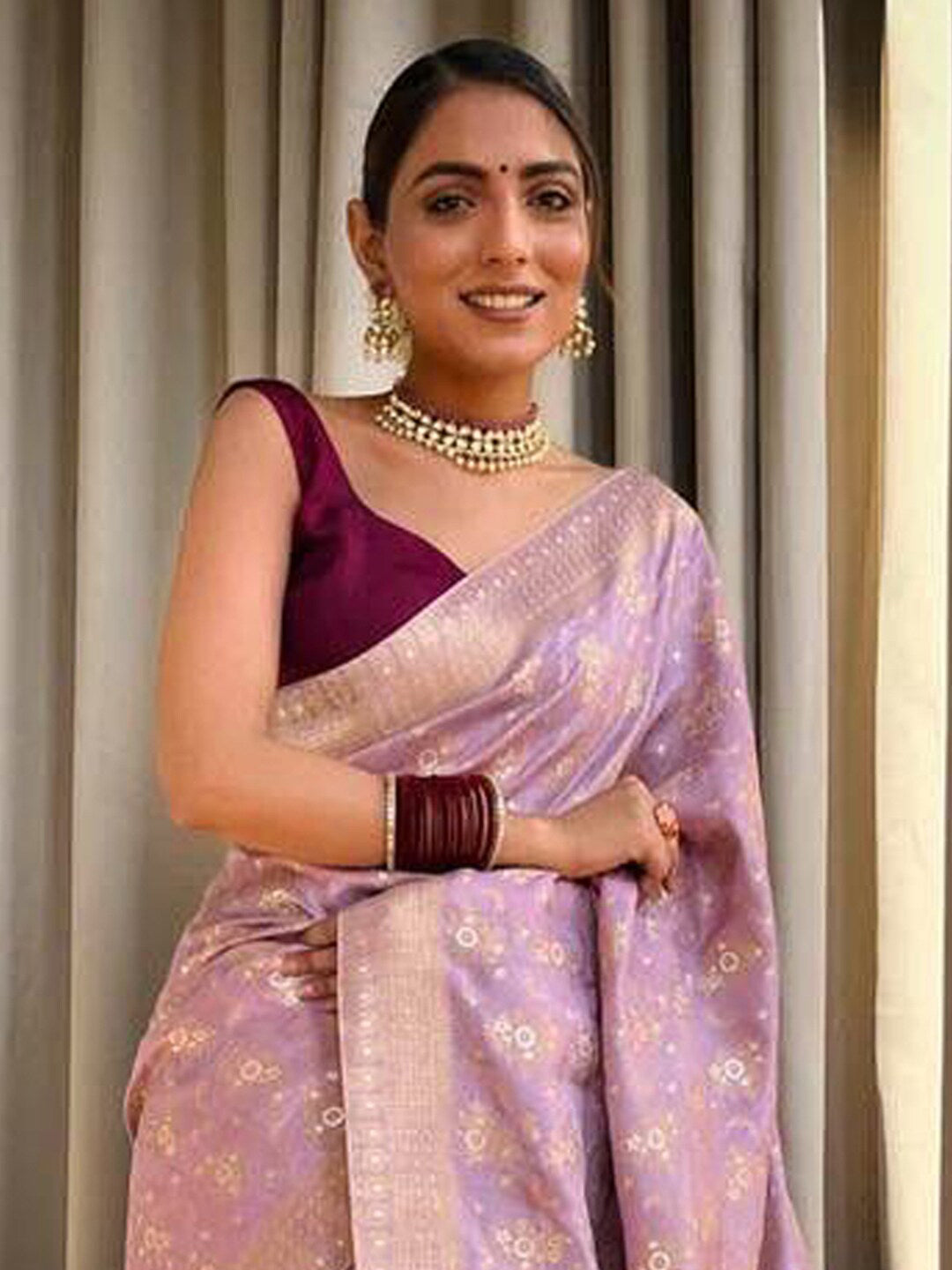 Kalini Woven Design Zari Banarasi Saree | Swadesiicart