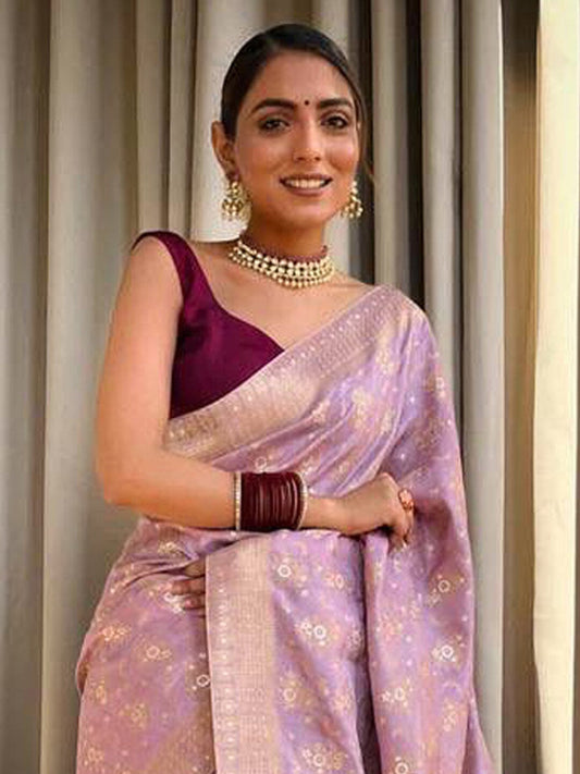 Kalini Woven Design Zari Banarasi Saree | Swadesiicart