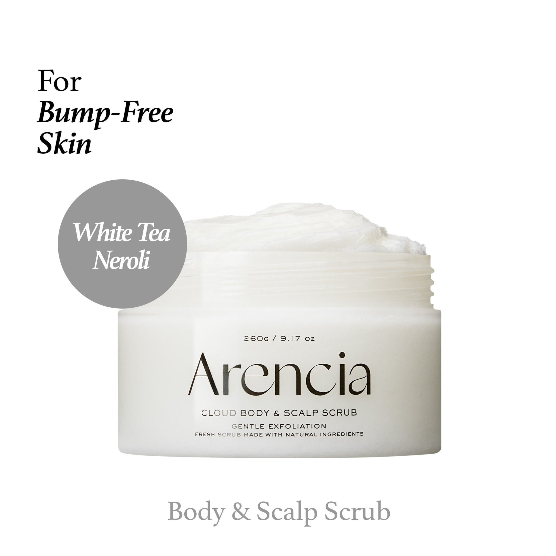 Arencia White Tea & Neroli Fresh Cloud Body & Scalp Scrub