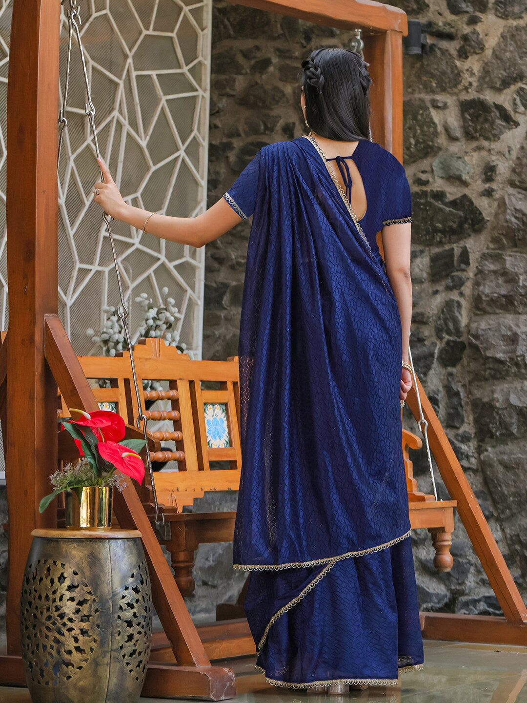 Tikhi Imli Woven Design Ready to Wear Saree | Swadesiicart