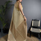 Joban Fashion Off White Banarasi Soft Lichi Silk Checks & Woven Saree | Swadesiicart