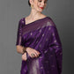 Mitera Ethnic Motifs Zari Silk Blend Banarasi Saree | Swadesiicart