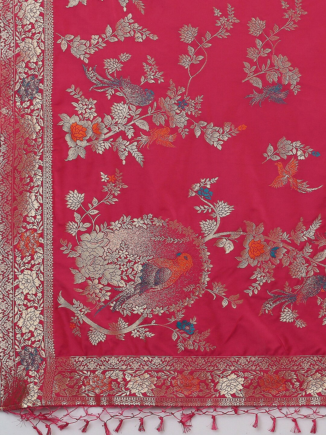 Mitera Woven Design Zari Silk Blend Banarasi Saree | Swadesiicart