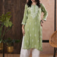 ADA Women Ethnic Motifs Embroidered Flared Sleeves Kurta