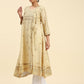 HOUSE OF KARI Embroidered Chikankari Chanderi Silk Anarkali Kurta | Swadesiicart