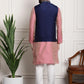 Sojanya Men Pink Ethnic Motifs Kurta with Pyjamas & Nehru Jacket | Swadesiicart