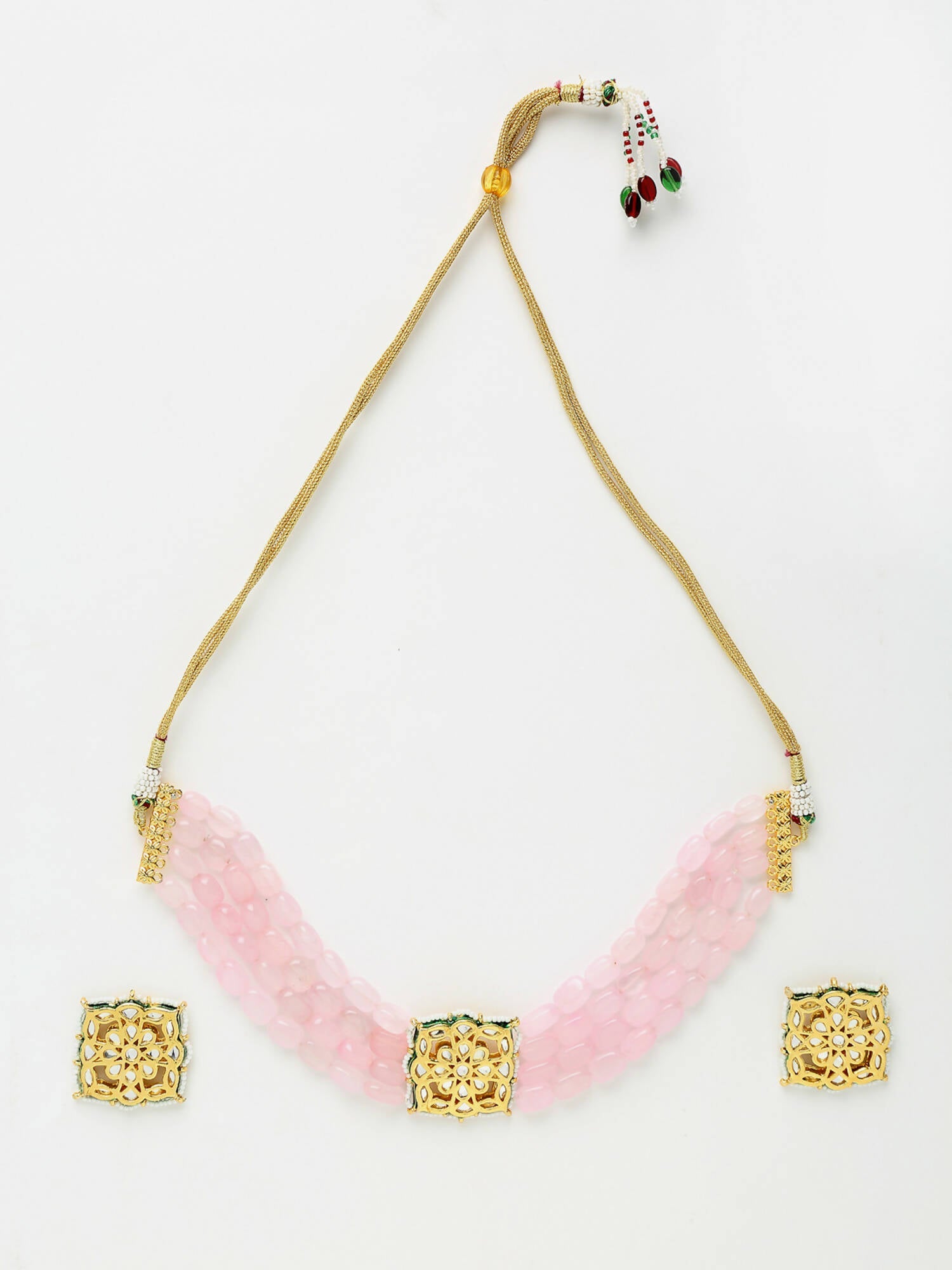 Kundan Choker With Studs - Ruby Raang | Swadesiicart