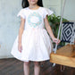 ArthLife Pink Wreath Embroidered Dress