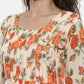 Souchii Women Cream-Coloured Printed A-Line Dress - Swadesiicart